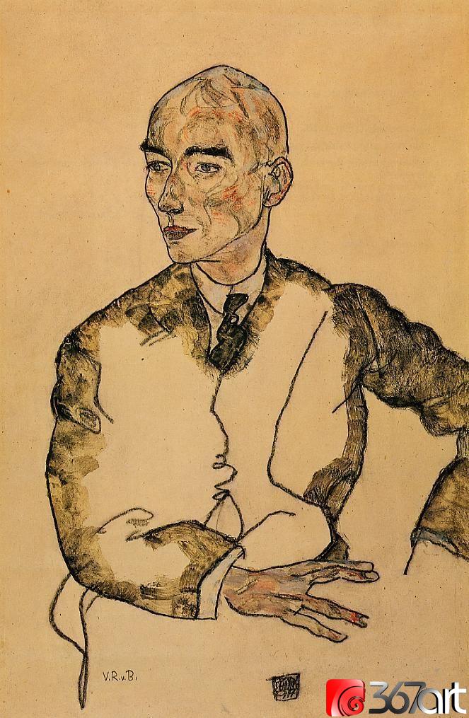 egon schiele portrait of dr. viktor ritter von bauer